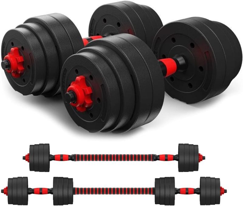 Photo 1 of (NON-REFUNDABLE) Adjustable Weight Dumbbells Set to 88Lbs, Free Weight with Connecting Rod Used As Dumbbell Barbell set, 2.75lb&6.6lb