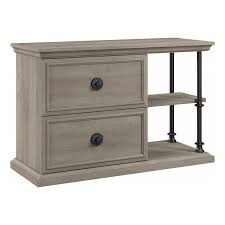 Photo 1 of Bush Furniture Coliseum Lateral File Cabinet with Shelves in Driftwood Gray - CSF147DG-03