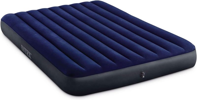 Photo 1 of 
Intex 80 x 60 x 10 Inch Dura-Beam Fiber-Tech Vinyl Standard Downy Air Mattress with Plush Top and 2-in-1 Valve, Queen (Pump Not Included)