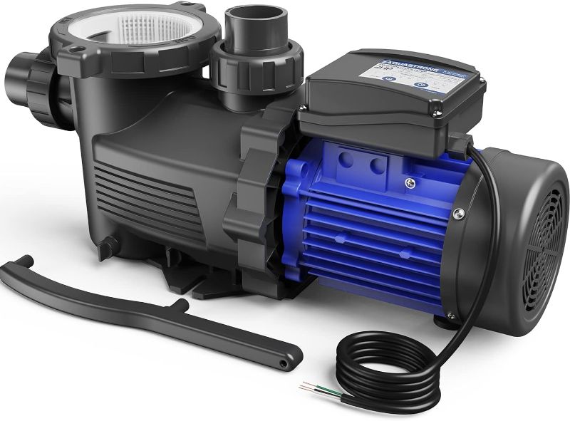 AQUASTRONG 2HP In/Above Ground Pool Pump with Timer, 115V, 8917GPH ...
