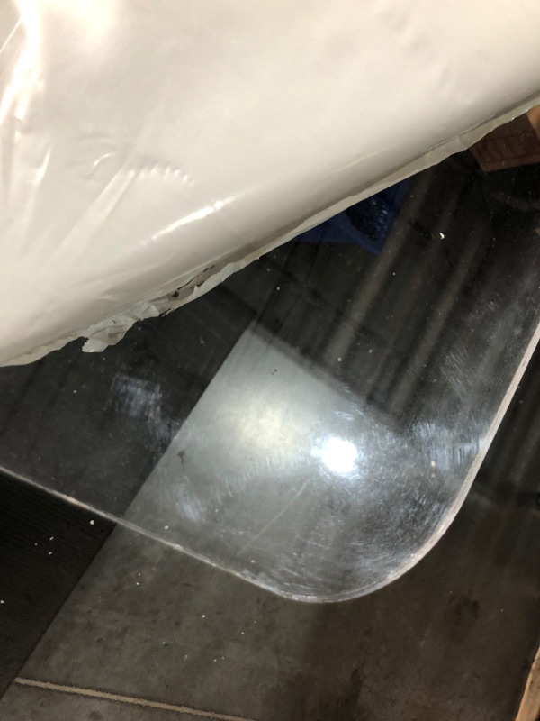 Photo 4 of [UpgradedVersion] Crystal Clear 1/5" Thick 47" x 40" Heavy Duty Hard Chair Mat, Can be Used on Carpet or Hard Floor 