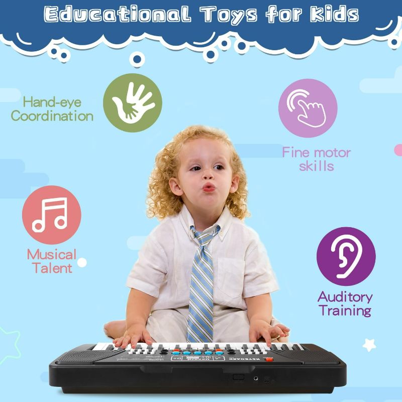 Photo 4 of (READ FULL POST) 37 Key Piano for Kids Electric Piano Keyboard Kids Piano with Microphone Learning Musical Toys for 3 4 5 6 Year Old 