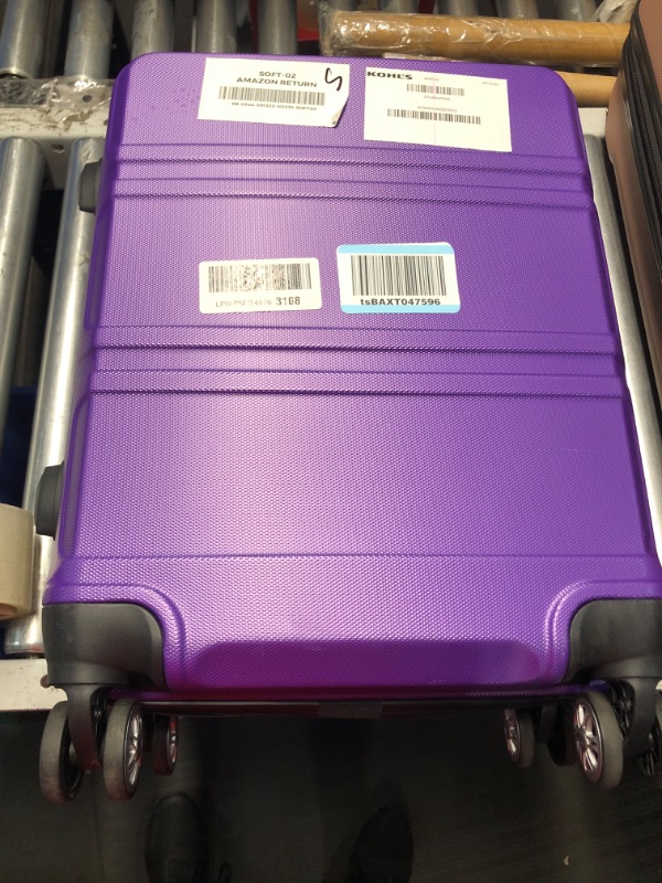 Photo 2 of 
Kono Airline Approved Small Carry on Suitcase 19 Inch(SmallerThan Regular Size), Spinner Suitcase for 1-3 Days Travel (Purple)