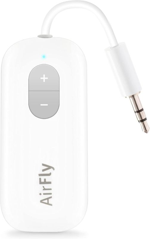 Photo 1 of 
Twelve South AirFly SE Bluetooth Wireless Audio Transmitter Receiver for AirPods or Wireless Headphones - Use with Any 3.5 mm Audio Jack for Airplanes,