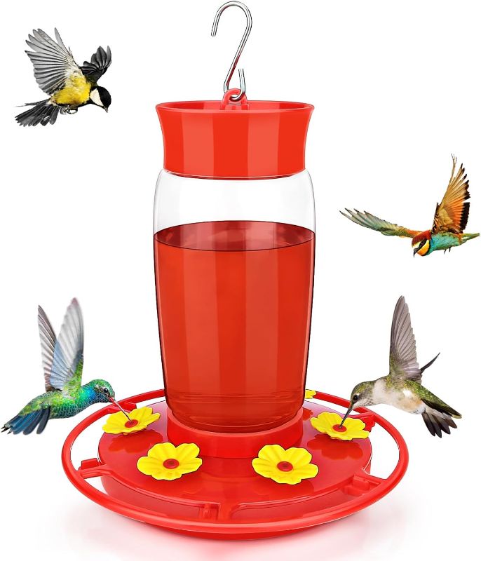 Photo 1 of 
Hummingbird Feeder, Hummingbird Feeders for Outdoors Hanging ant and Bee Proof, Humming Birds Feeders for Outside, Plastic Hummingbird Feeder, Humming Bird