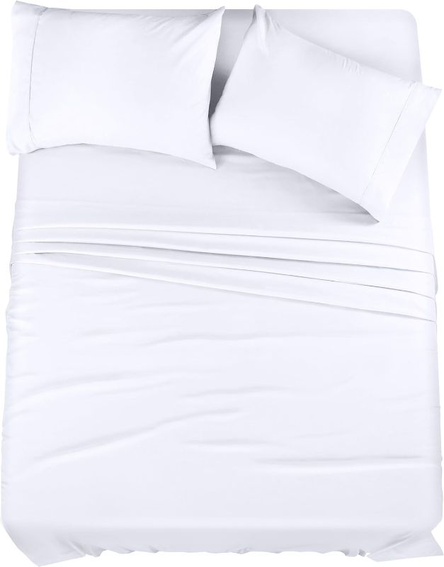 Photo 1 of 
Utopia Bedding Full Bed Sheets Set - 4 Piece Bedding - Brushed Microfiber - Shrinkage and Fade Resistant - Easy Care (Full, White)