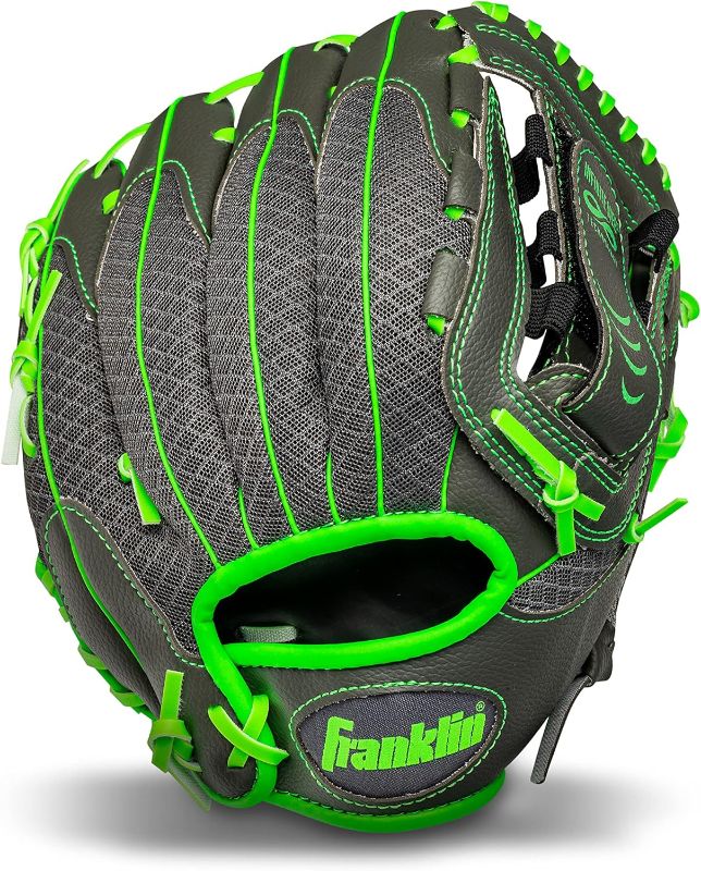 Photo 1 of 
Franklin Sports Youth Teeball Gloves - Shok Sorb Kids Baseball + Teeball Mitt - Boys + Girls Fielders Gloves for Teeball, Baseball + Softball - 10.5