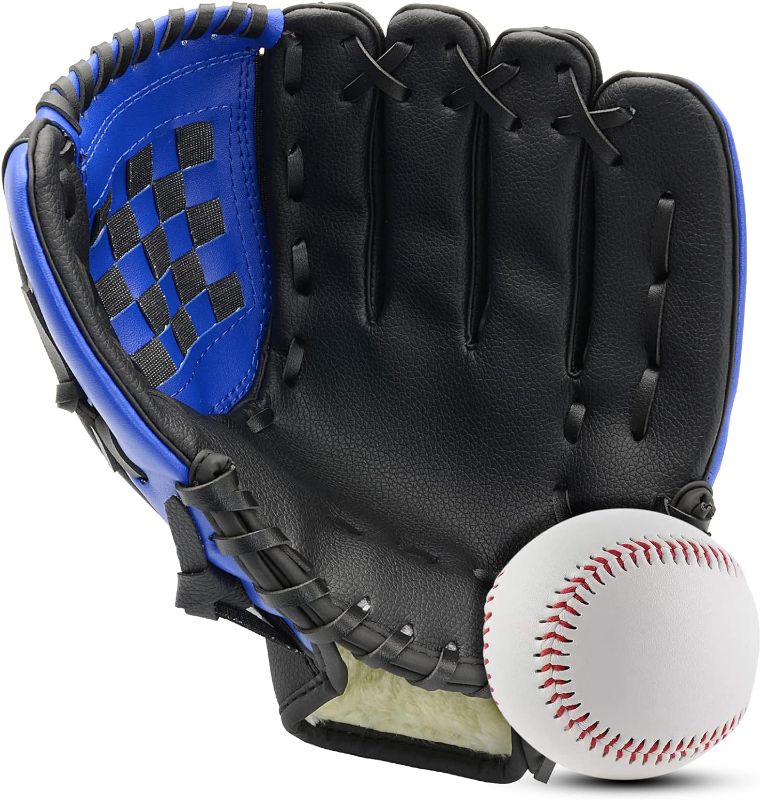 Photo 1 of 
Baseball Glove and Ball Set for Kids Youth Adult, Softball Glove 10.5''-12.5'', Baseball Mitt Left Hand Glove, Right Hand Throw