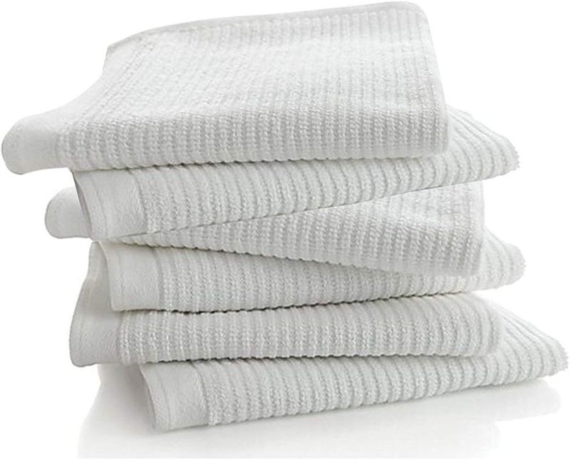 Photo 1 of 
Bar Mop Kitchen Bathroom Cleaning Towels, Set of 6, Size 16” x 19”, First Quality, 100% Cotton, Brilliant White Color, Machine Washable