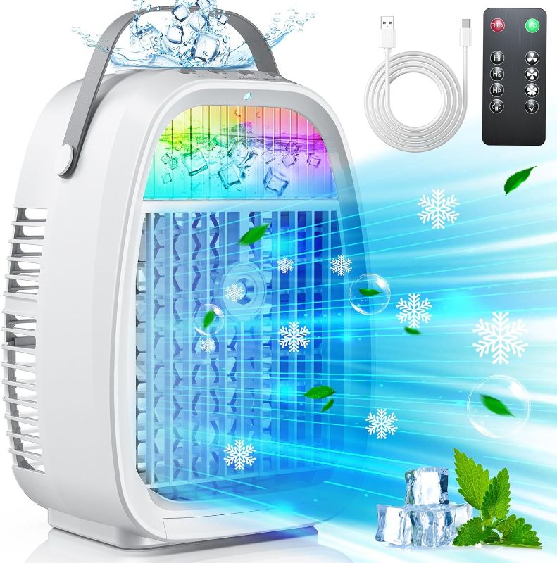 Photo 1 of 
AI Portable Air Conditioners Fan,TYTAB Evaporative Mini Air Conditioner,Portable AC Air Cooler with 4 in 1 Humidifier Fan Conditioner 7 Colors Light