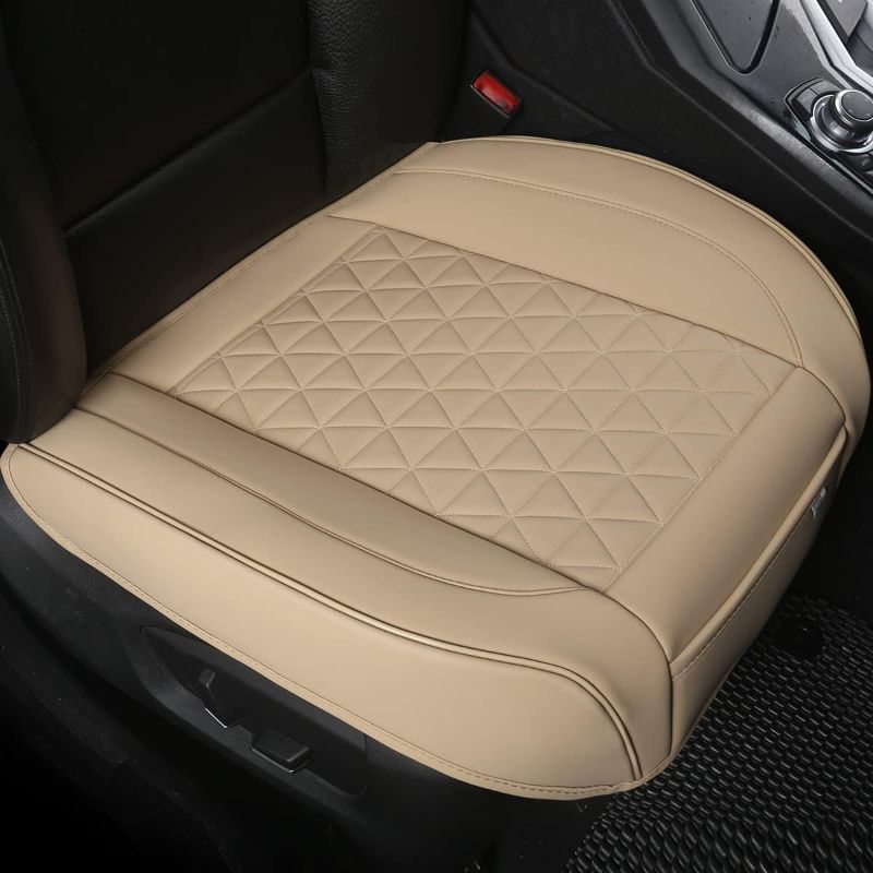 Photo 1 of 
Black Panther Luxury Faux Leather Car Seat Cover Front Bottom Seat Cushion Cover, Anti-Slip and Wrap Around The Bottom, Fits 95% of Vehicles - 1 Piece,Beige