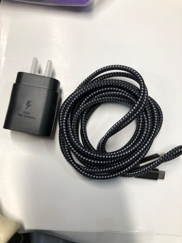 Photo 2 of 20W USB C Fast Charger , 6.6ft USB C to USB C Charging Cord black