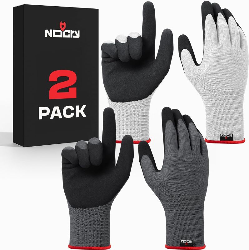 Photo 1 of **NON-REFUNDABLE, 2 PACK**
NoCry Gardening Gloves for Women with Strong Grip and Touchscreen Tips — 100% Breathable Garden Gloves