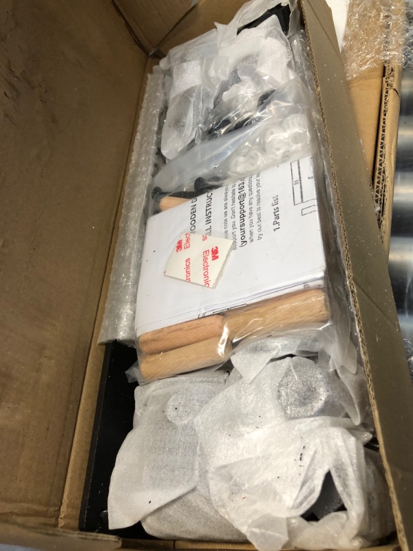 Photo 1 of EaseLife 40in x 84in Glass Barn Door with 7FT Sliding Door Hardware Kit Included & Handle,SolidLVLWood 5-Panel White