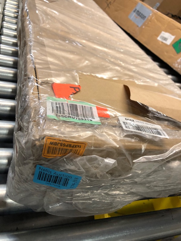 Photo 1 of EaseLife 40in x 84in Glass Barn Door with 7FT Sliding Door Hardware Kit Included & Handle,SolidLVLWood 5-Panel White