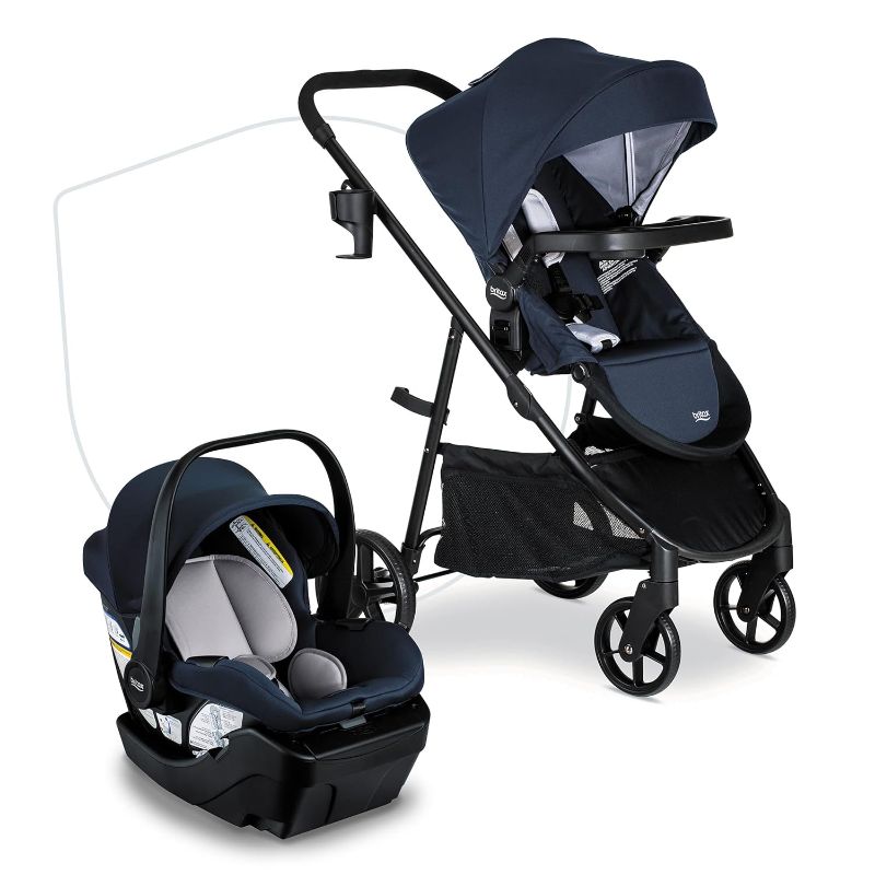 Photo 1 of Britax Willow Brook Baby Travel System, Infant Car Seat and Stroller Combo with Aspen Base, ClickTight Technology