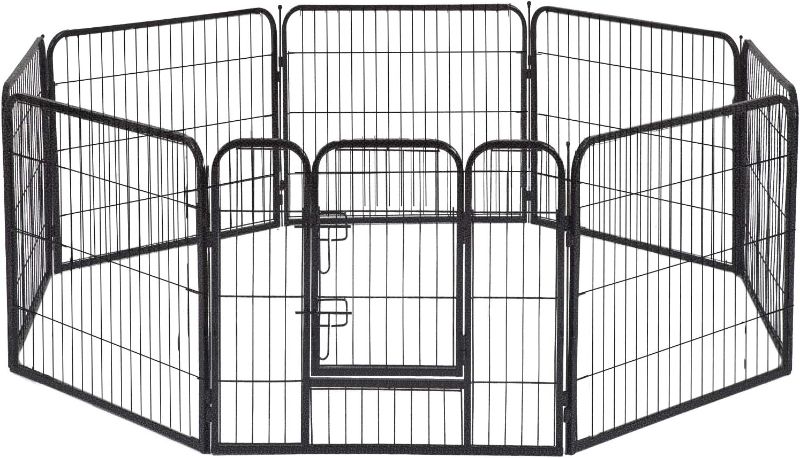 Photo 1 of 
Dog Pen Playpen Dog Fence Extra Large Indoor Outdoor Heavy Duty 8 Panels 32 Inches Exercise Pen Dog Crate Cage Kennel Hammigrid