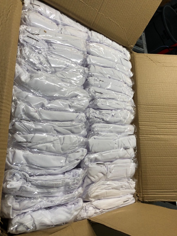 Photo 1 of 
48 Pack White Stretch Fitted Spandex Folding Chair Cover for Wedding Party Dining Banquet Event