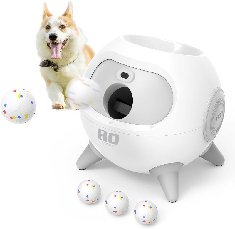 Photo 1 of 
uahpet iRetriever Dog Ball Launcher with 4Pcs Balls, Automatic Obstacle Avoidance Dog Ball Launcher Suitable for Medium & Large Dogs