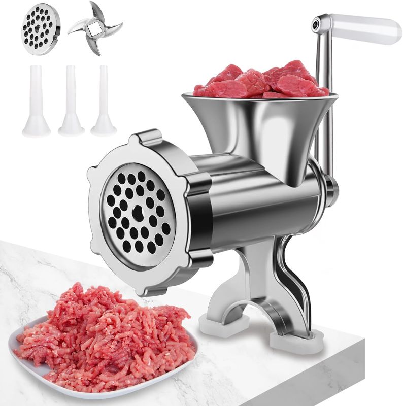 Photo 1 of 
Meat Grinder Manual Mincer - Manual Meat Grinder Sausage Maker Table Mount Pork Mincer Sausage Stuffer Funnel Make Homemade Burger