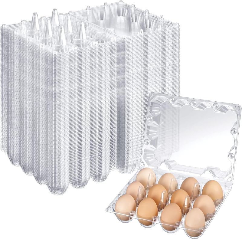 Photo 1 of 
Plastic Egg Cartons Clear Egg Cartons Bulk Clear Blank Egg Cartons Hold 12 Eggs Securely Empty Chicken Egg Tray for Chicken Farm Business Market