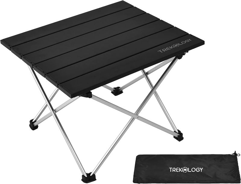 Photo 1 of 
TREKOLOGY Small Camping Table Beach Table Camping Side Table That Fold Up Lightweight, Tent Table Folding Camp Table, Fold Up Camping