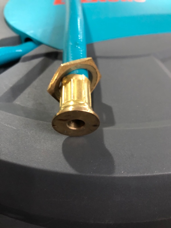 Photo 3 of (broken end of hose)ENEACRO Retractable Garden Hose Reel with Wall Mount 1/2"×120ft with 9 Pattern Hose Nozzle, Brass Connector