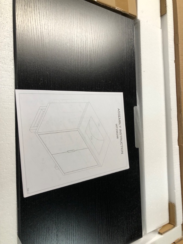 Photo 1 of Merax 30 Inches Bathroom Vanity Set, Combo Freestanding Stand Storage Cabinet and Square Resin Sink Top, Black Black 2 Cabinet