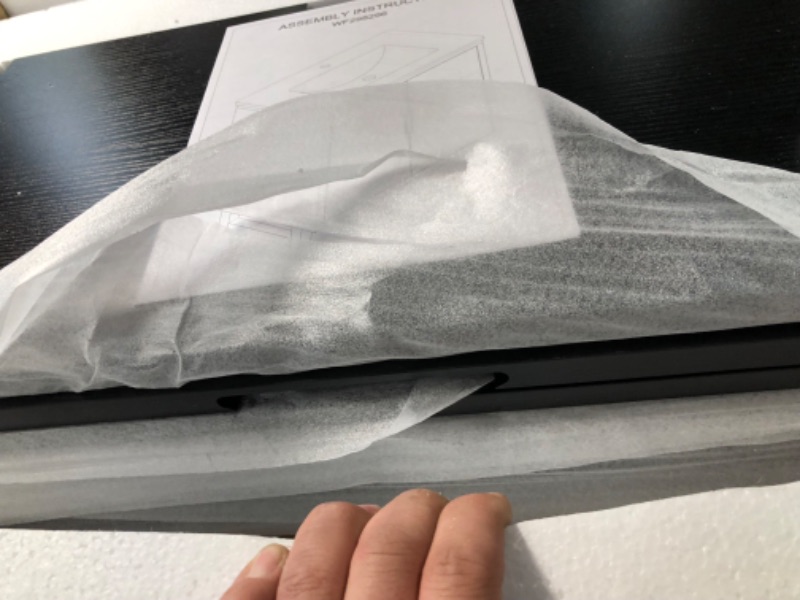 Photo 1 of Merax 30 Inches Bathroom Vanity Set, Combo Freestanding Stand Storage Cabinet and Square Resin Sink Top, Black Black 2 Cabinet