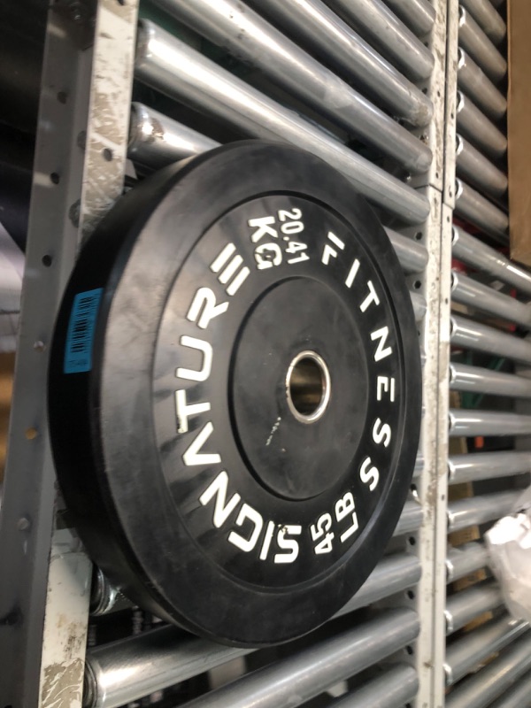 Photo 3 of ***ONLY A SINGLE PLATE***
Signature Fitness 2" Olympic Bumper Plate Weight Plate Single