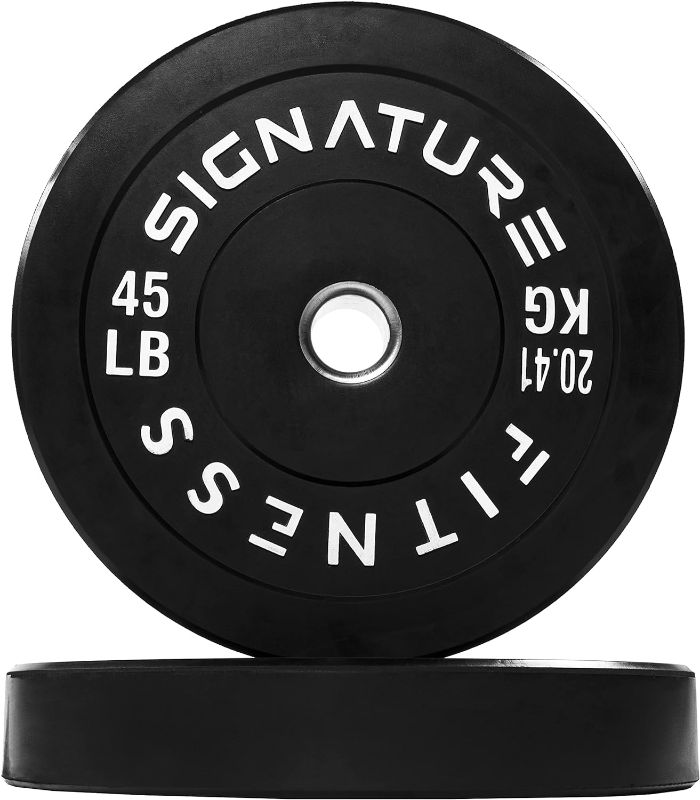 Photo 1 of ***ONLY A SINGLE PLATE***
Signature Fitness 2" Olympic Bumper Plate Weight Plate Single