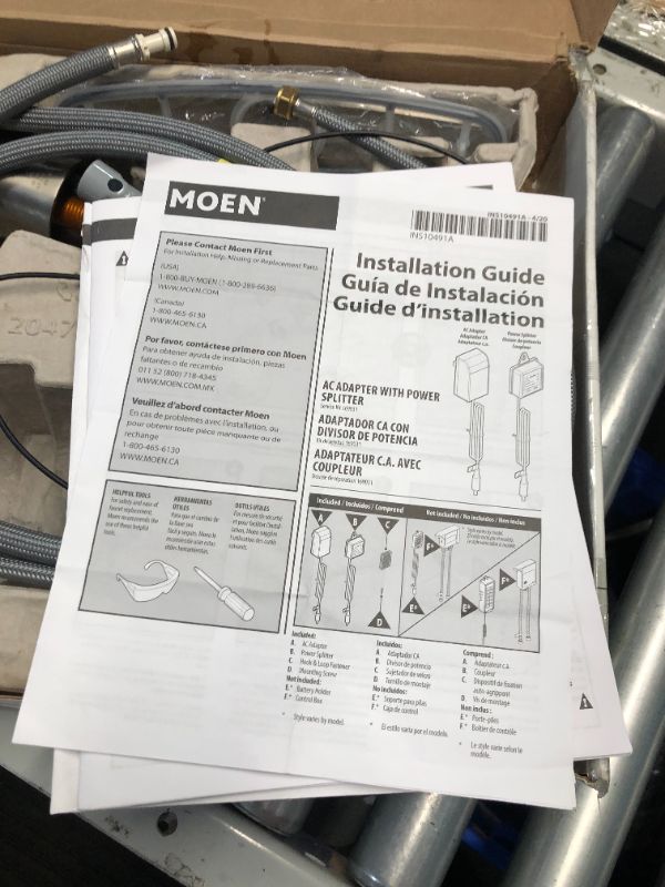 Photo 4 of ***USED - MISSING NUMEROUS PARTS - UNABLE TO VERIFY FUNCTIONALITY***
Moen Adler Spot Resist Stainless One-Handle High Arc Kitchen Sink Faucet with Power Clean, Kitchen Faucet with Pull Down Sprayer for Commercial, RV, or Bar, 87233SRS Spot Resist Stainles