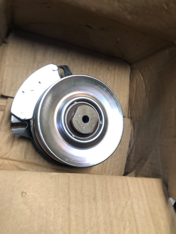 Photo 2 of Stens 255-976 PTO Clutch Compatible with/Replacement for Hustler 605827K, Warner 5219-193 Pigtail Included, Belt Width 1/2" or 5/8", Pulley Diameter 5 3/4" Lawn Mowers
