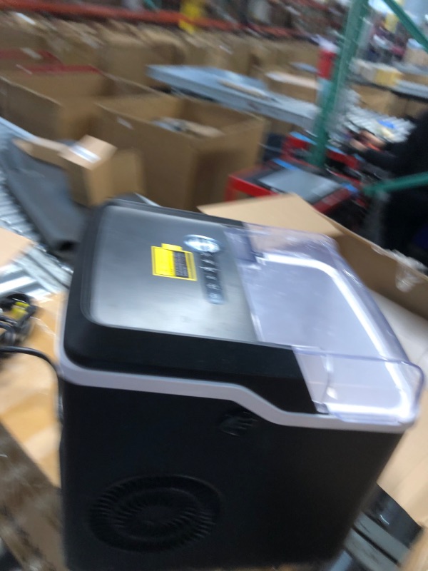 Photo 1 of ***USED - DIRTY - HAS HAIR IN IT - MISSING ICE TRAY AND SCOOP - UNABLE TO TEST***
CROWNFUL Ice Makers Countertop, Portable Small Ice Machine with Self-Cleaning, 9 Cubes Ready in 7 Mins, 26lbs/24H, 2 Sizes Bullet Ice, with Scoop and Basket for Home Kitchen