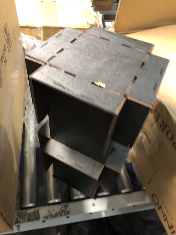 Photo 1 of Natheeph Rotating Display Stand Greeting Card Display Wooden Display Rack with Two Card Sticker for Greeting Card Vendor Coffee Bag 3 Tier Tabletop Display Stand (Ebony)