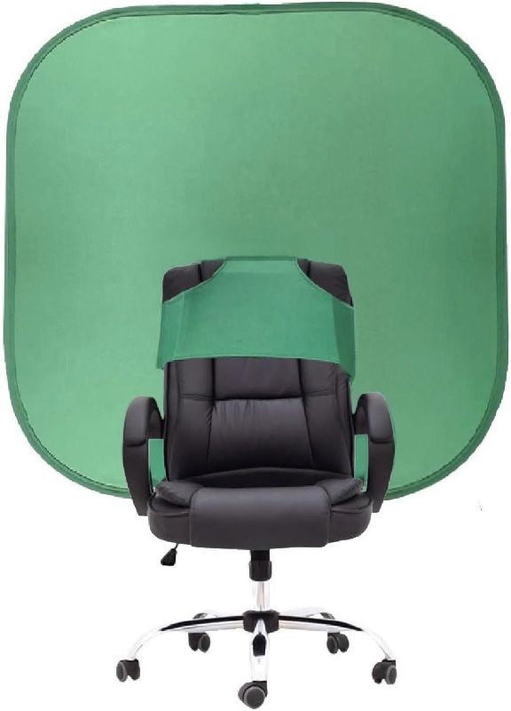 Photo 2 of Pop Up Green Screen Background Chair Attachment for Streaming Online with Storage Bag (50in, GreenSq)
