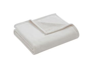 Photo 1 of Style Selection Velvet Plush Blanket Cream 104-in x 90-in Blanket
