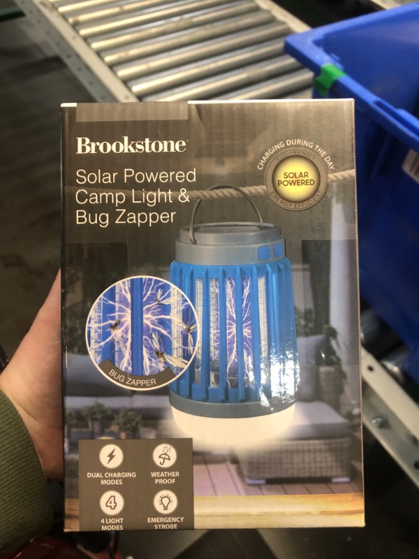 Photo 1 of BROOKSTONE SOLAR POWERED CAMP LIGHT AND BUG ZAPPER