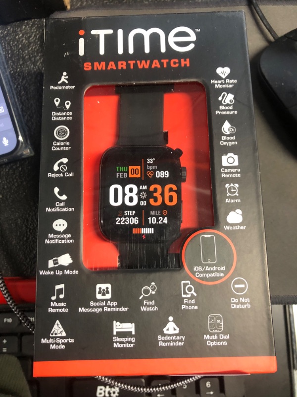 Photo 1 of ITIME SMARTWATCH IOS/ANDROID COMPATIBLE