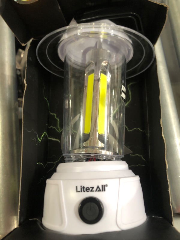 Photo 2 of (tested)(works)(see images for damage) LitezAll 2000 Lumen Lantern