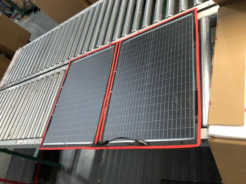 Photo 1 of ***USED - LIKELY MISSING PARTS - UNABLE TO VERIFY FUNCTIONALITY***
DOKIO 110W 18V Portable Solar Panel Kit Folding Solar Charger with 2 USB Outputs for 12v Batteries/Power Station AGM LiFePo4 RV Camping Trailer Car Marine