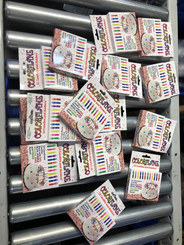 Photo 1 of Colorflame Birthday Candles with Colored Flames - 12 Candles Per Box (Pack of 16) non-refundable bundle