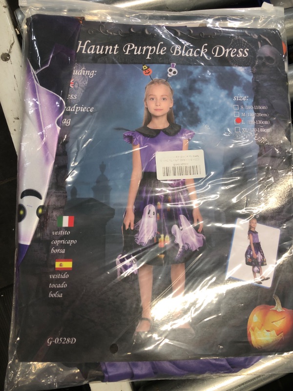 Photo 1 of HAUNT PURPLE BLACK DRESS LARGE GIRL'S