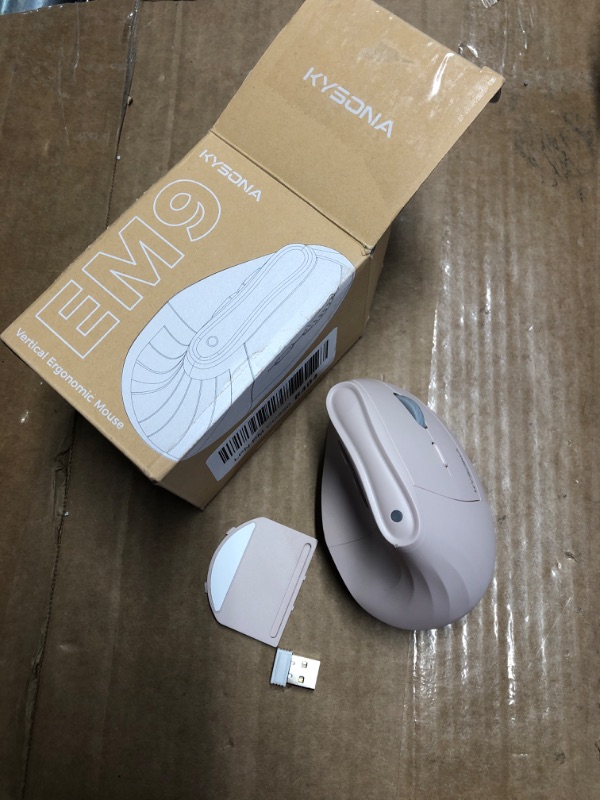 Photo 2 of 57° Ergonomic Wireless Tower Mouse, Vertical Quiet Ergo Mouse, Bluetooth(BT5.0,BT3.0)&2.4G, (800/1200/2400/2400/4000), 7 Buttons for Windows, macOS, iPadOS, Laptop, PC?Pink