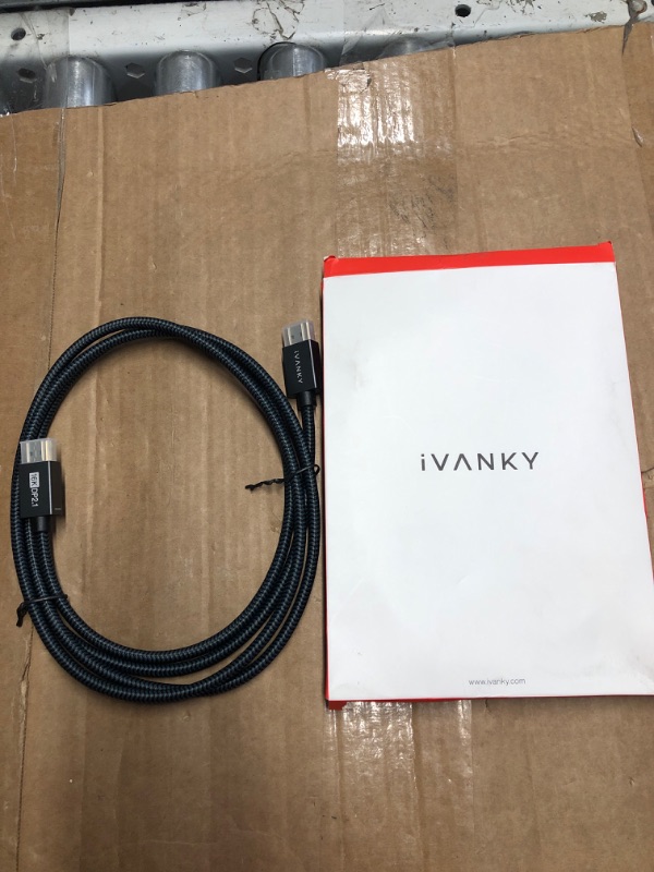 Photo 2 of IVANKY 16K Displayport Cable 6.6ft, DP 2.1 Cable [16K@60Hz, 8K@120Hz, 4K@240Hz/165Hz] DisplayPort Cable 2.1 Support HDR, HDCP 2.2, Compatible with Gaming Monitor,tv,Graphics, Grey-6.6FT