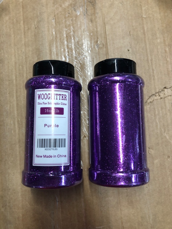 Photo 2 of **NON REFUNDABLE BUNDLE**(2pack bundle)
Ultra Fine Purple Glitter, 16 Oz (1 Ib), Fine Glitter for Resin Crafts Nails Tumblers Slime Cosmetic and Festival Decoration - Purple Fine Glitter Bulk Purple Fine Glitter 16OZ (453.6G)