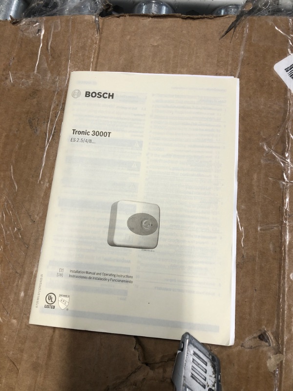 Photo 2 of **NON REFUNDABLE ITEM**(FOR PARTS ONLY)
Bosch Tronic mini-tank es8 7-Gallon Lowboy 6-Year Limited 1440-Watt 1 Element Point of Use Electric Water Heater