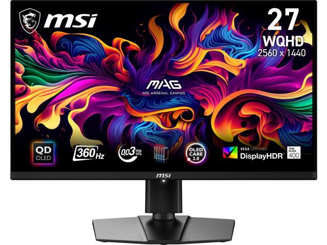 Photo 1 of MSI MAG QD-OLED 27" Gaming Monitor - 2560 X 1440 Resolution - Black - 271QPX
