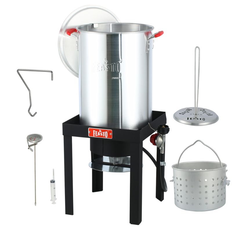 Photo 1 of 3-in-1 30 Qt. Turkey Fryer Boiler Steamer Set
