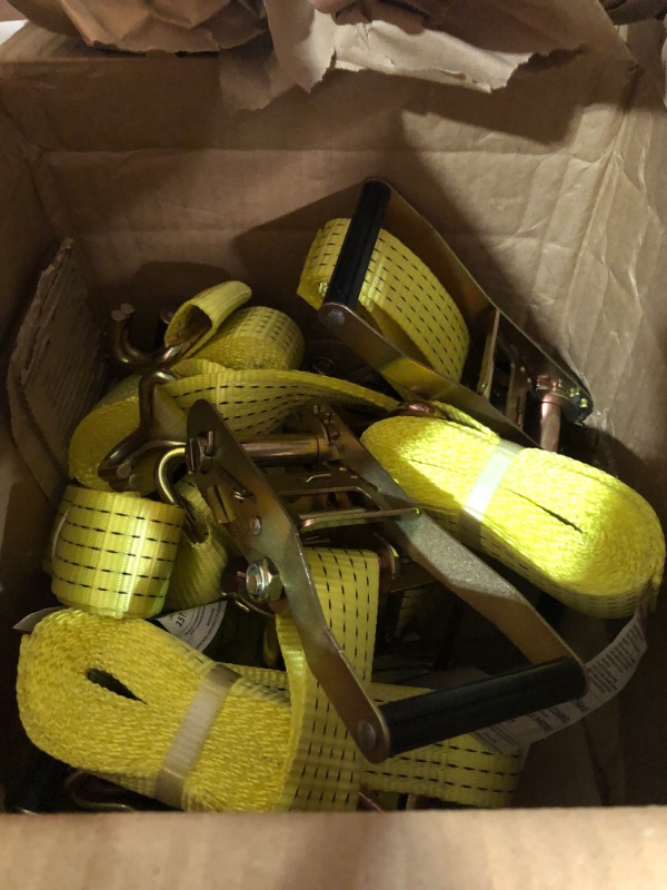 Photo 2 of 6 Pack 2" x15' Ratchet Strap Tie Down 5000LB J Hook